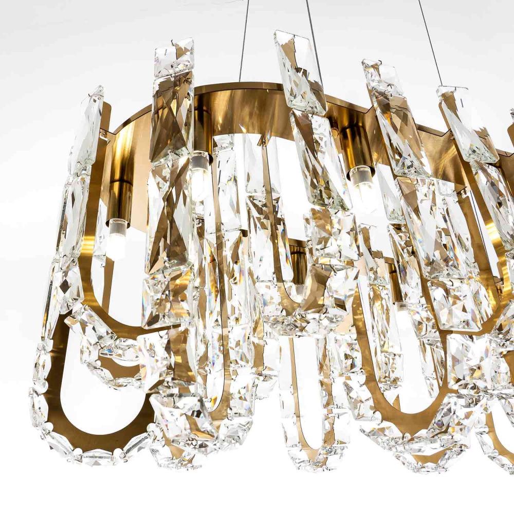 Подвесная люстра 32*80*70/140 см, 12xG9 MODELUX ML.6621.12 BS латунь