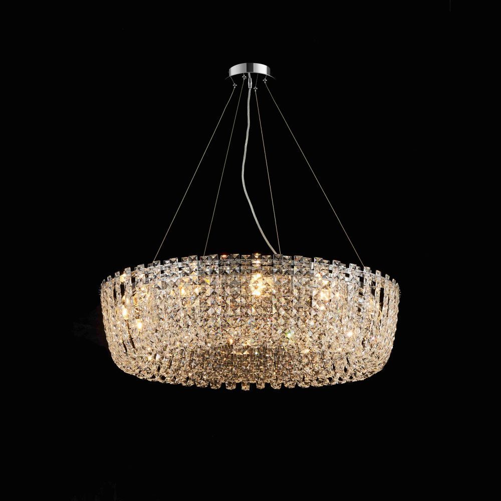 Люстра Ø800*H170 (1000), мм, 12*40W (480W), CHROME (Хром) NewRgy M23-ф800*H170 CHROME