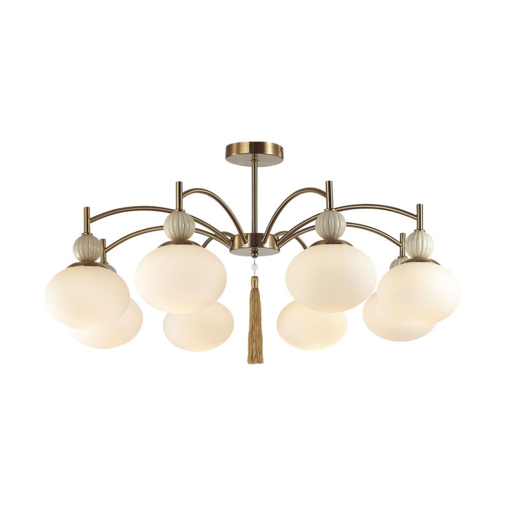 Люстра потолочная *85,5*43-43 см, 8*E14*40W, Lumion Gloriya LUM8272/8C, латунь; бежевый