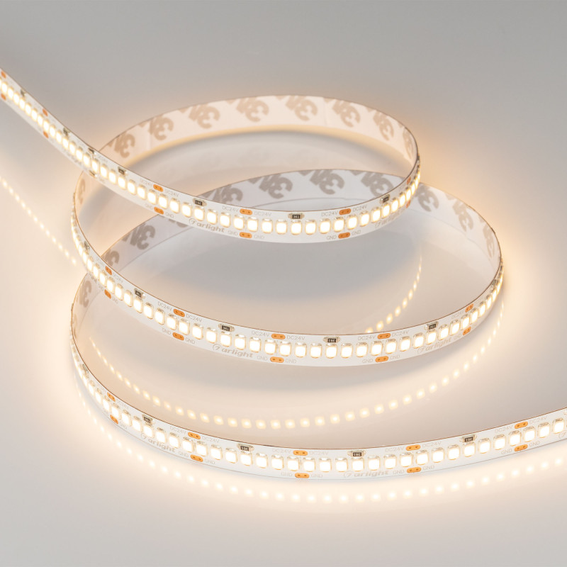 Лента RT-A252-10mm 24V Warm3000 (11 W/m, IP20, 2835, 5m) (Arlight, Открытый) 022652(2). Цена указана за 5 метров. Продается кратно 5 метрам.