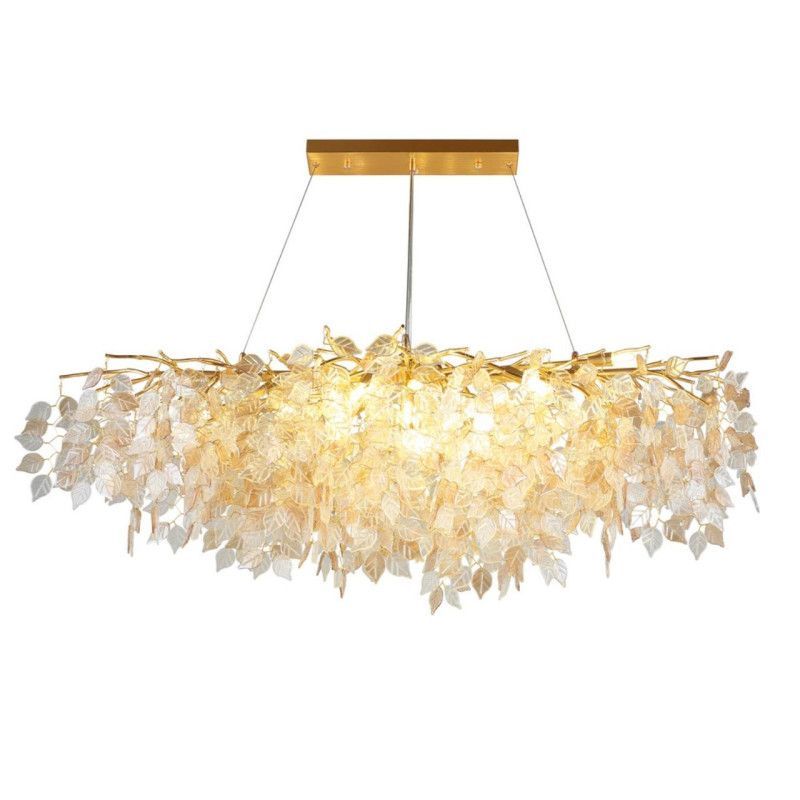 Подвесная люстра 120*60*80-150 см, 13*G9, 5W, Aployt Rochell APL.850.13.13, золотой