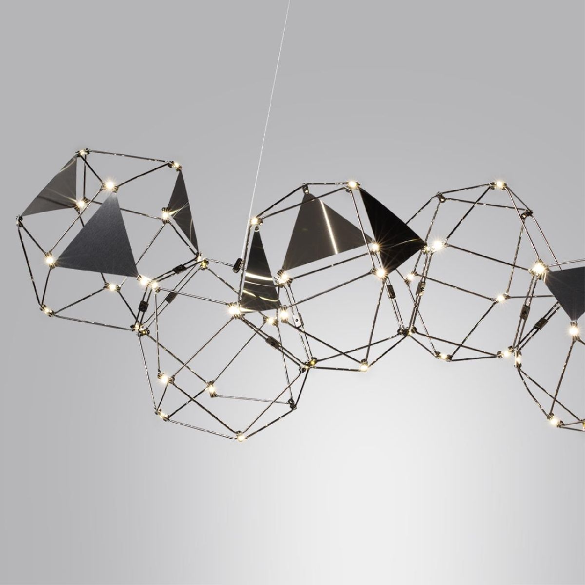 Светильник 95 см, 32W, 4000K, Odeon Light Trellis 5087/32L, хром черный