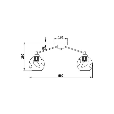 Потолочная люстра Vele Luce Furia VL1882L05 черный, диаметр 56 см