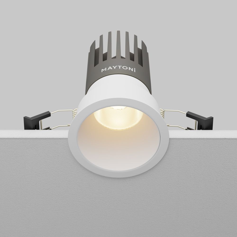 Встраиваемый светильник 8*11 см, вр 7 см, *LED*15W, 3000K, Maytoni Dip DL118-15W-3K-W, Белый