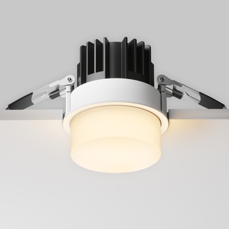 Встраиваемый светильник 6.8/8 см LED, 12W, 3000К, Maytoni Technical nude DL065-12W3K-W белый