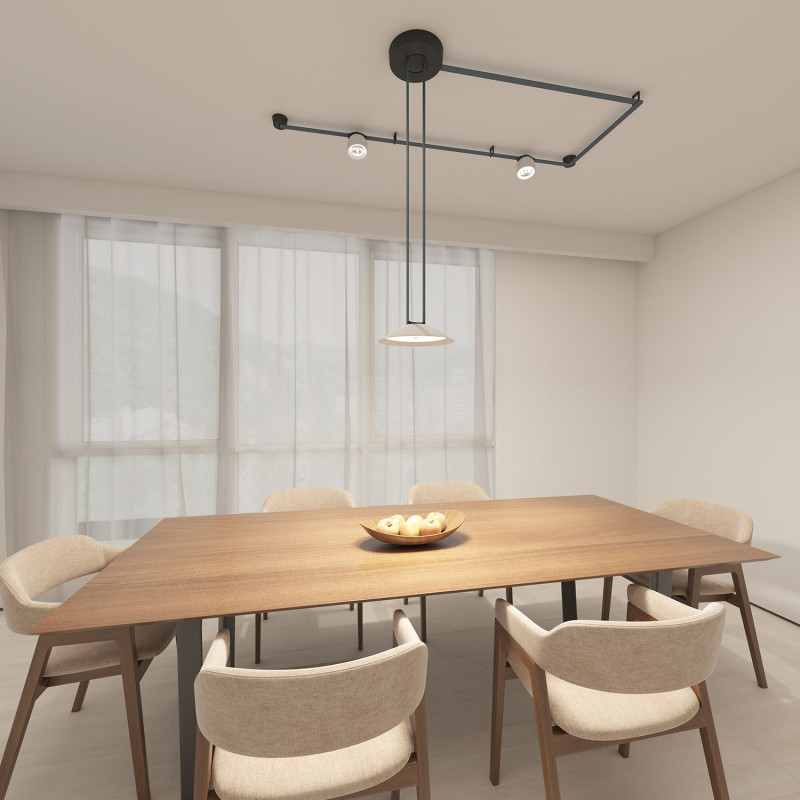 Светильник на шине 30*7,1 см, LED * 20W, 4000K, Denkirs Belty Flow DK5564-WH+BK, черный