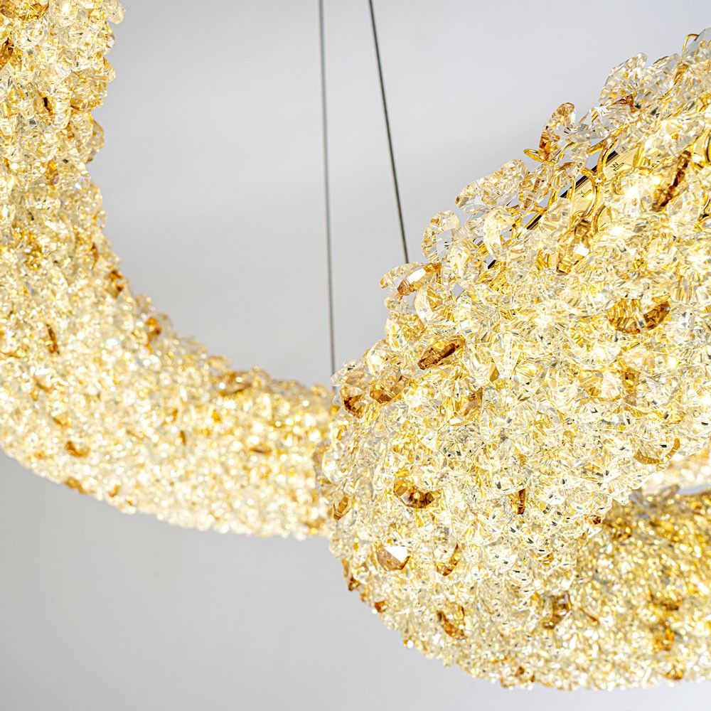 Подвесной светильник 80*50/130 см, LED 230W 2700-4600К MODESTYLE MS.6000.800.500 GD золото