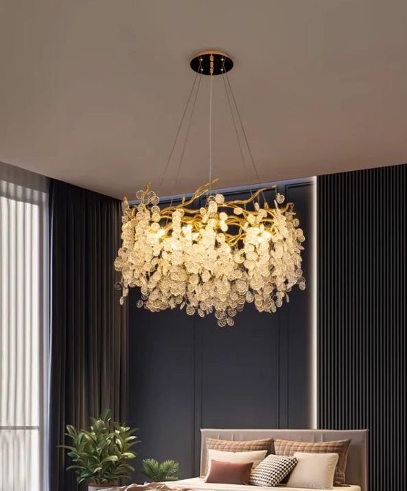 Светильник DZN-13588 ЗОЛОТО / МАТОВЫЙ+ПРОЗРАЧНЫЙ D600*450/H1500/8/E14/40W COINS 24-12