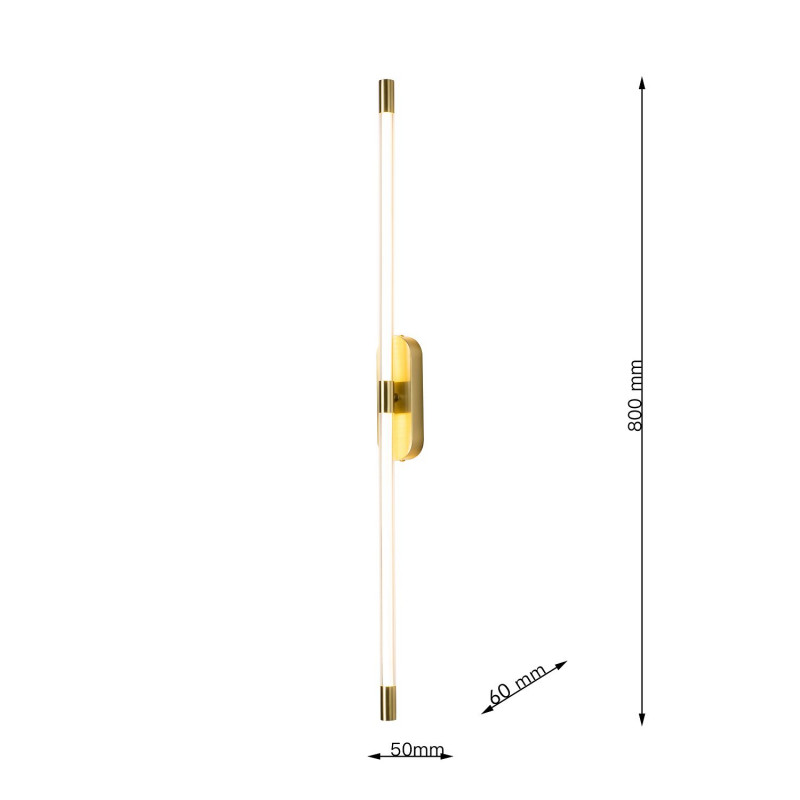 Бра Favourite Arrow 4049-2W, D60*W50*H800, каркас светильника цвета золота, рассеиватель из белого акрила