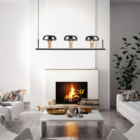 Подвесной светильник 18*92*87 см, 3*E14 черный, золото Vele Luce Olivia VL5642P03