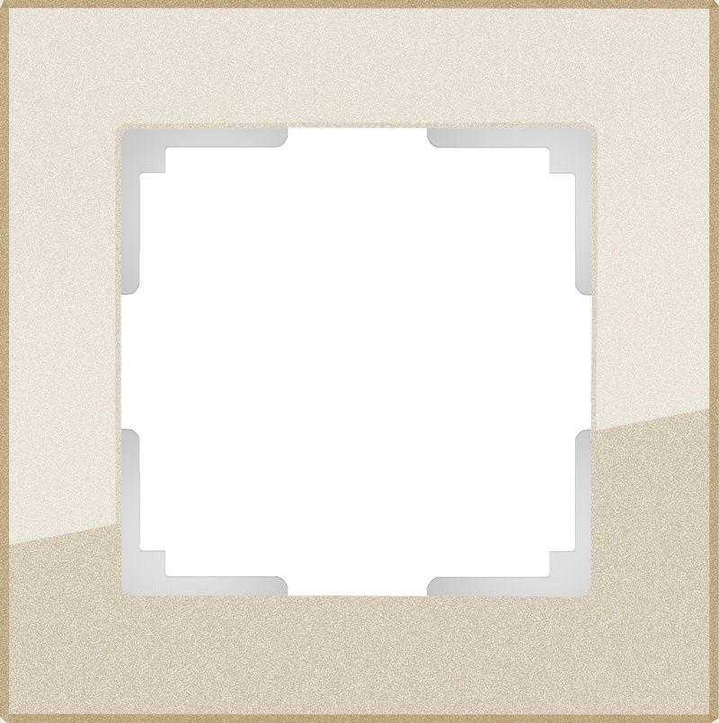 WL01-Frame-01 / Рамка на 1 пост (шампань,стекло), 4690389122941