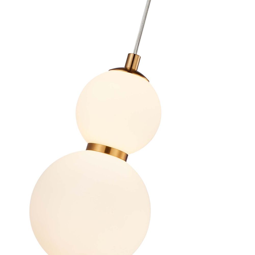 Подвес 13*44-205 см, 1*LED, 7W, 3000K, F-Promo Kiran 4613-1P, белый