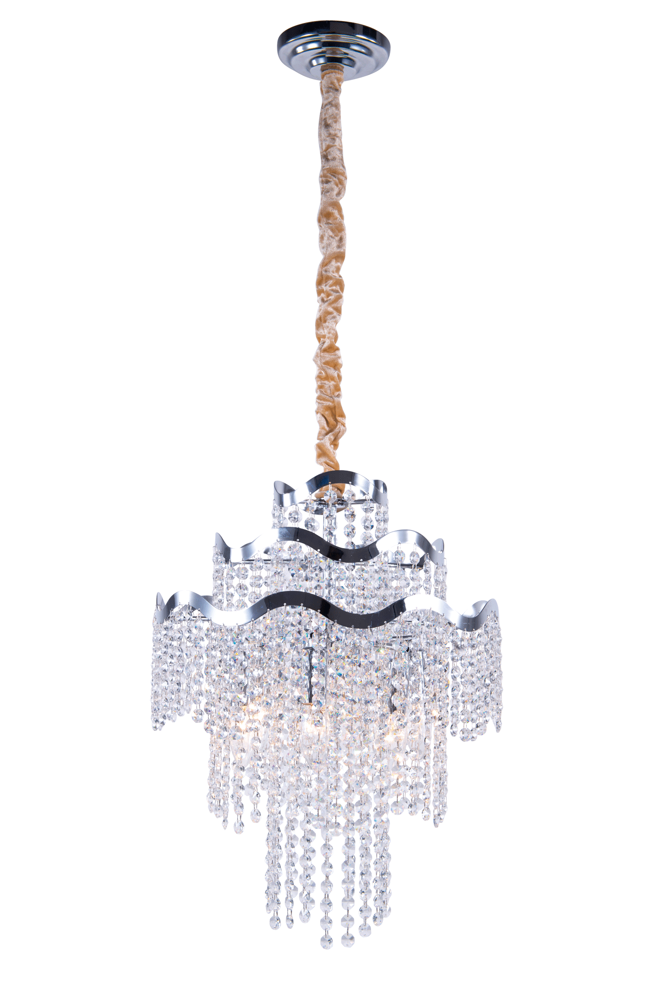 Люстра 400*560, 6*E14, 40W NewRgy Cristallo 5656R/6A CHROME+CLEAR, Хром+Прозрачный