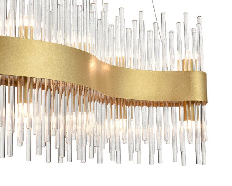 Подвесной светильник 18*60*100 см, 10*G9 золото Vele Luce Kronos VL3244P10