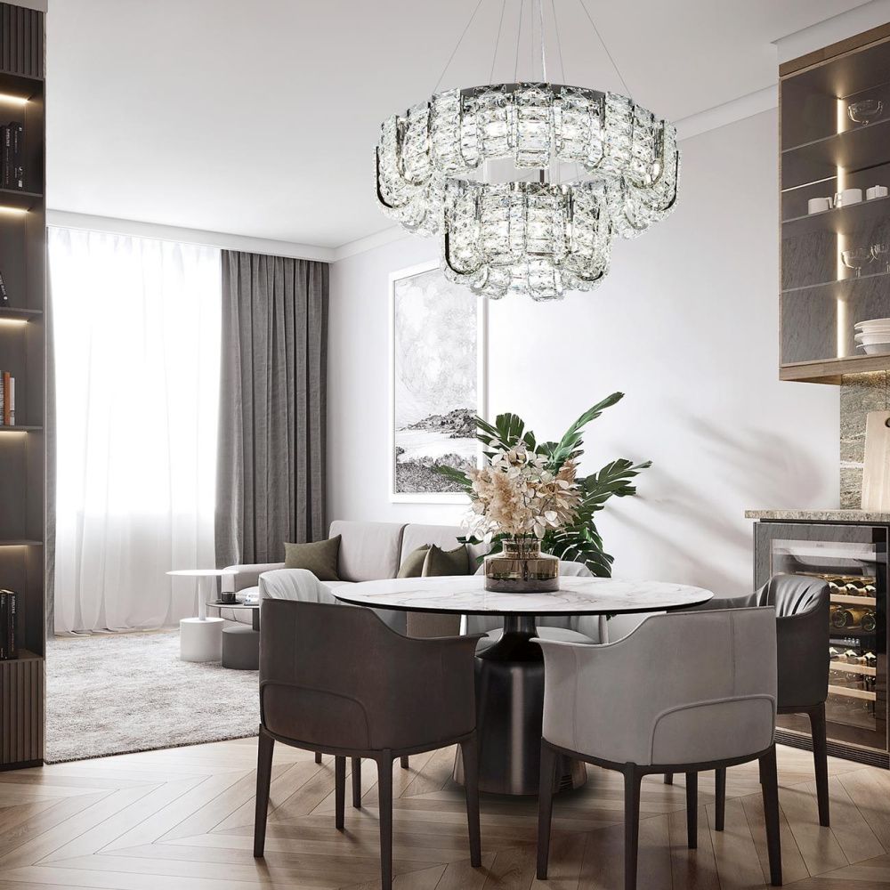 Подвесная люстра 45*80*60/120 см, 36xG9 MODELUX ML.755.36 CR хром