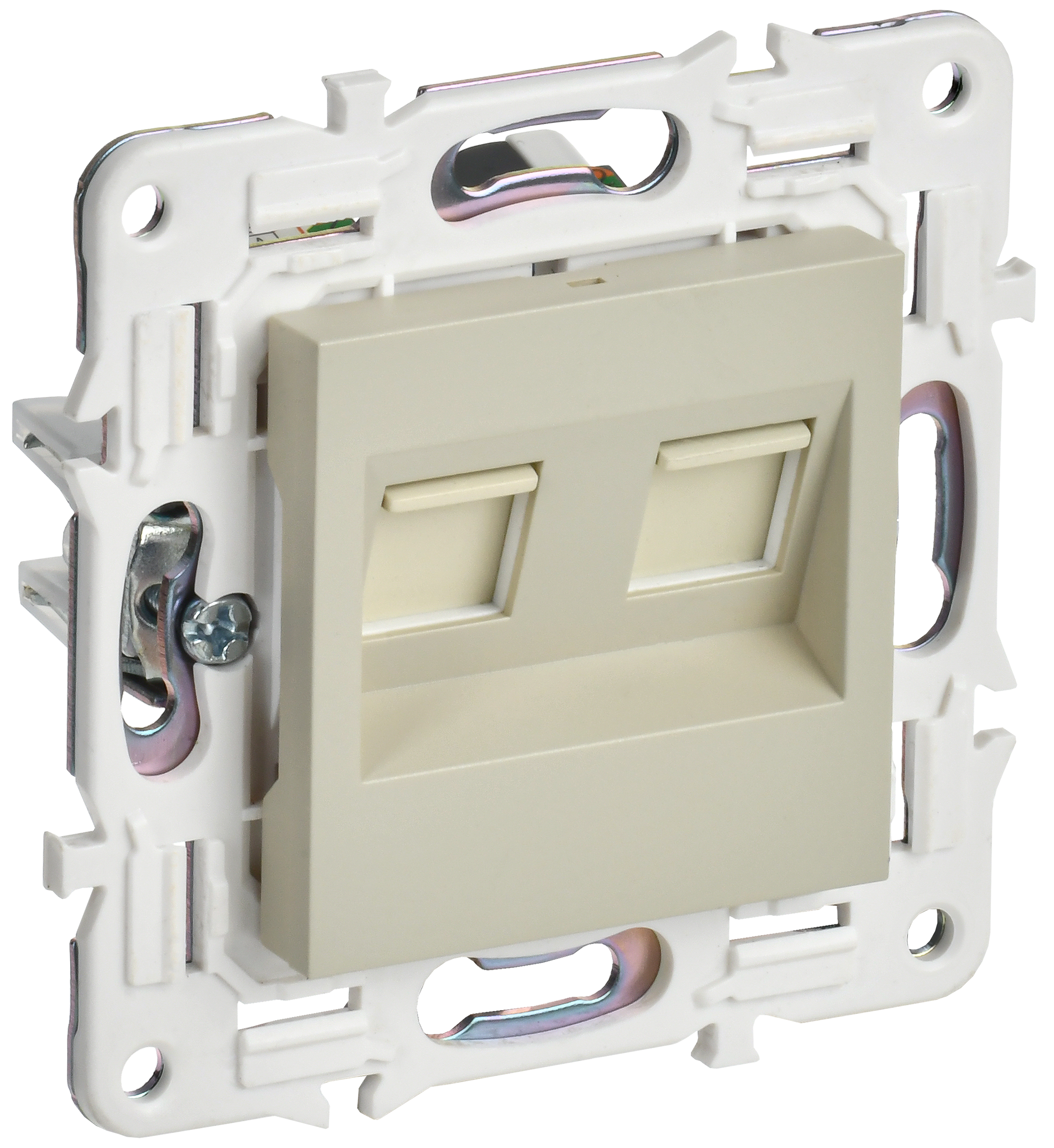 SKANDY Розетка комп. 2-ая RJ45 кат.5E SK-K03B беж. IEK, SK-K20-1-K10
