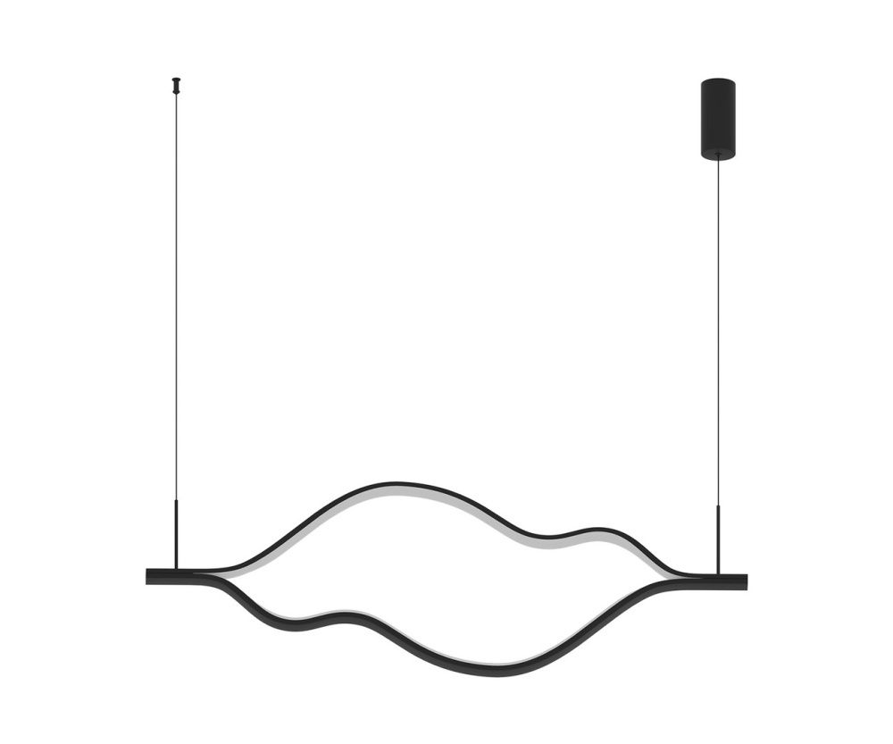 Подвес 140*200 см, LED 50W, 4000K Линн черный Kink Light 08258-140,19P
