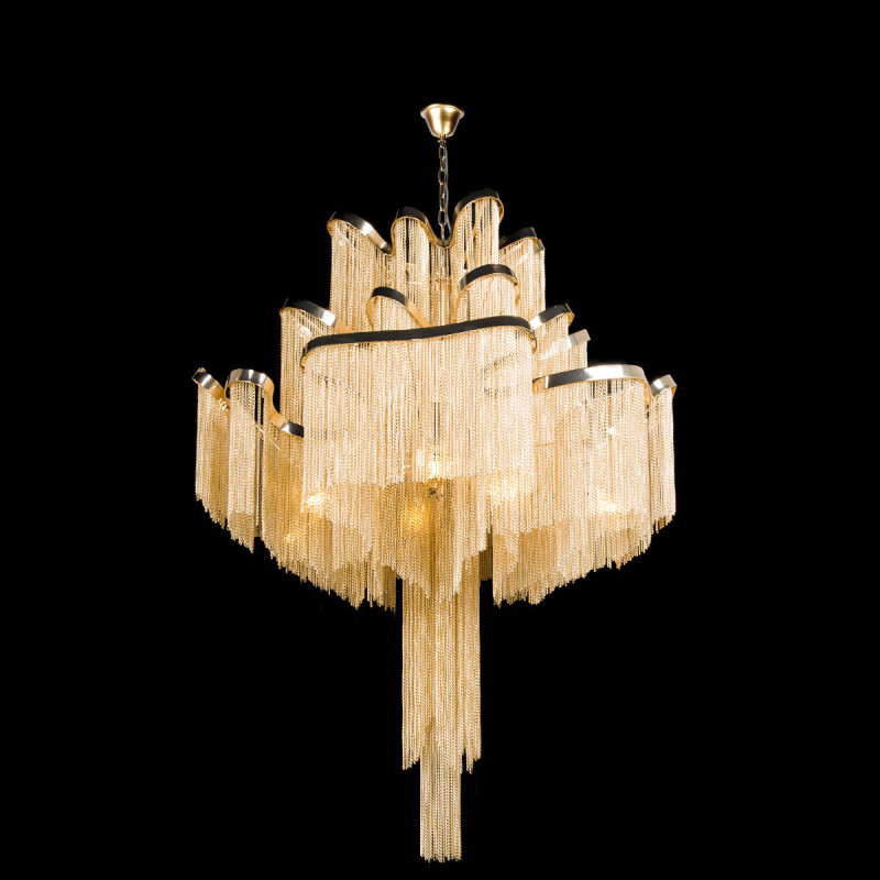Подвесной светильник 72*110 см, 12*E14 Loft it Stream 10208/800 Gold