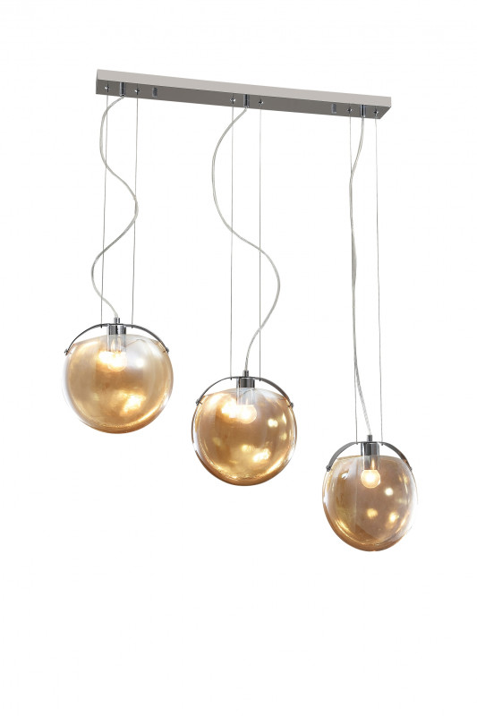 Подвесной светильник 12*85*150 см, 3*E27 хром Vele Luce Dialma VL5183P23