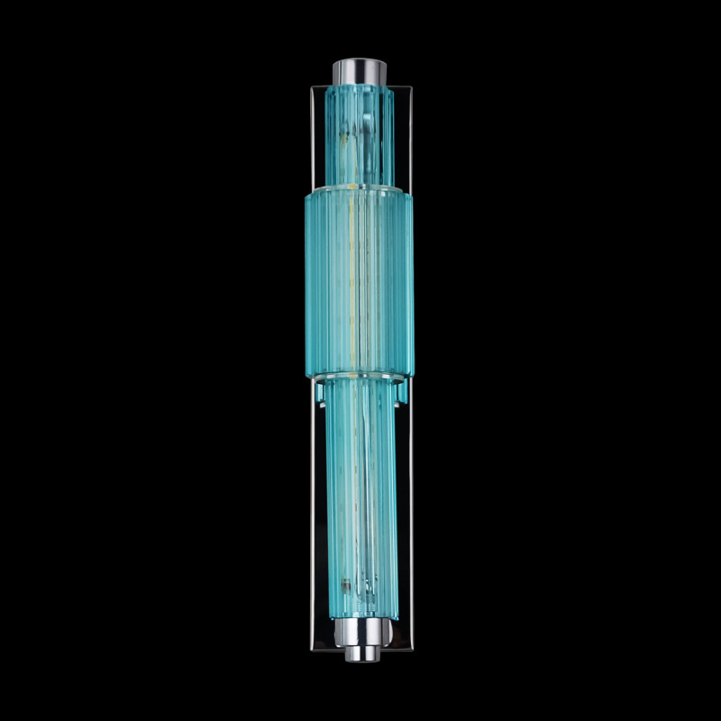 Светильник 33 см, 8W, 3000K, Maytoni Verticale MOD308WL-L9BL3K, хром голубой