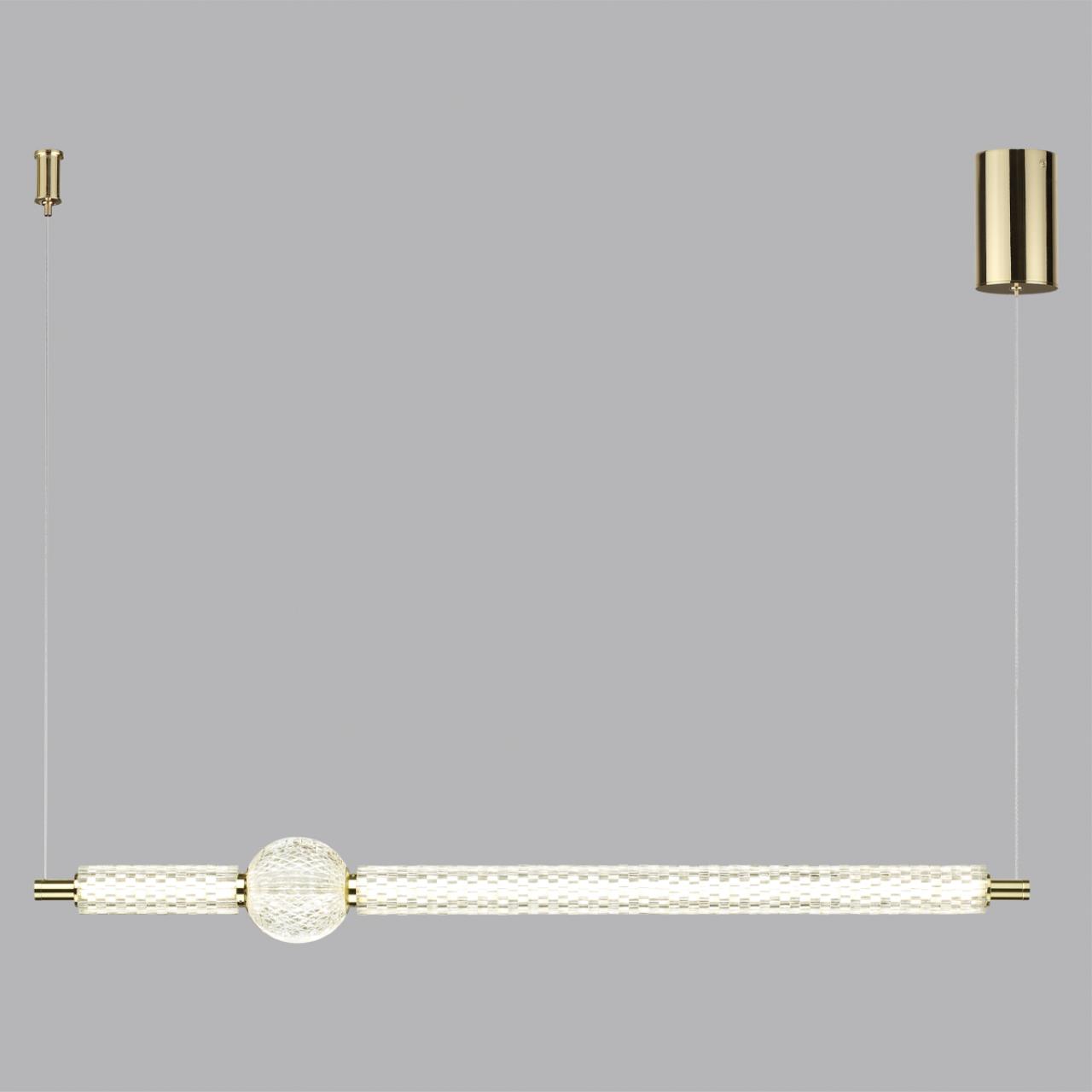 Подвес 99,8*99,8*150 см, 1 LED*28W, 4000 К, Odeon Light Crystal, золотой 5008/28L