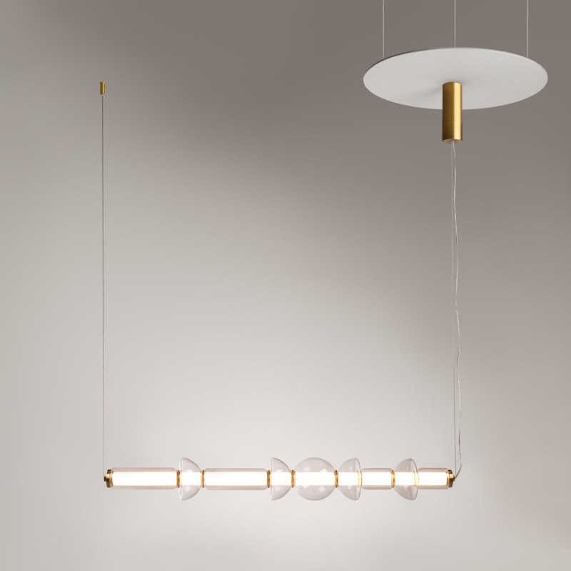 Подвесной светильник 98*16*39,5*137,5 см, LED*39W, 3000 К, Cosmo MOD210PL-L39BS3K Maytoni, Латунь