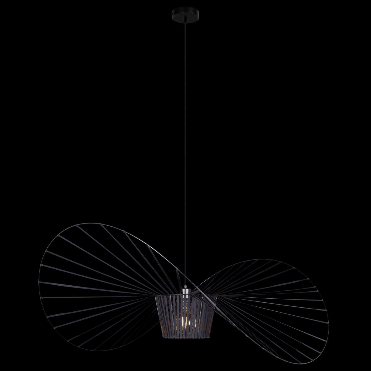 Подвесный светильник 100*50 см, 1*E27*60W LOFT IT Chapeau 10246/1000 черный