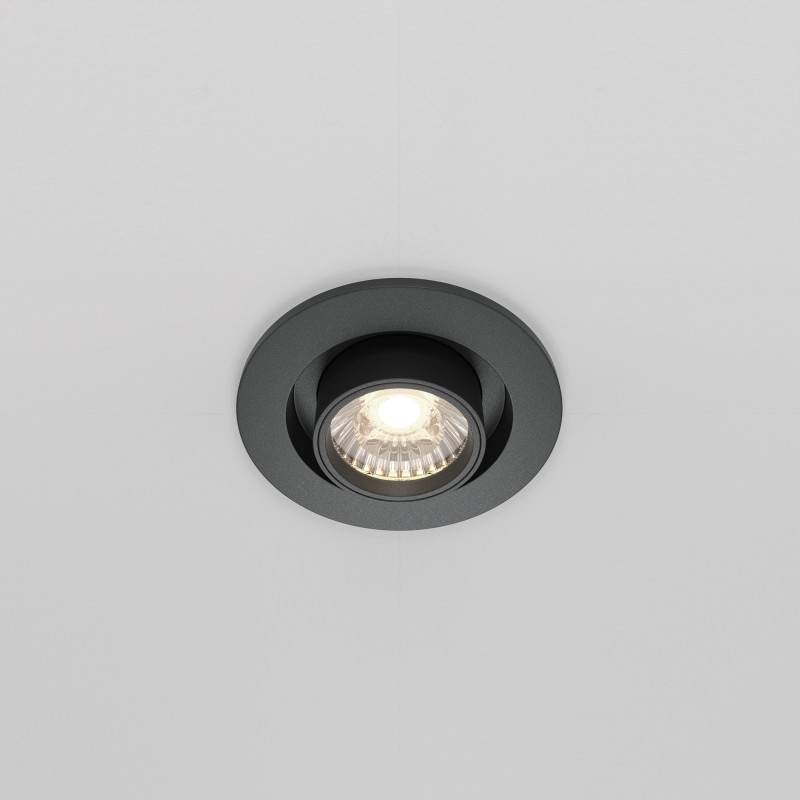 Встраиваемый светильник 9,5*9,8 см, LED*10W, 4000 К, Hidden DL045-01-10W4K-B Maytoni Downlight, Черный