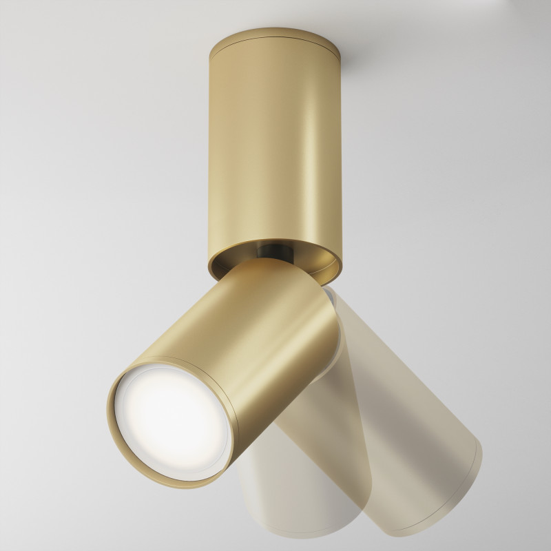 Светильник 5*5 см, GU10 10W, Maytoni Focus S C051CL-01G, золото