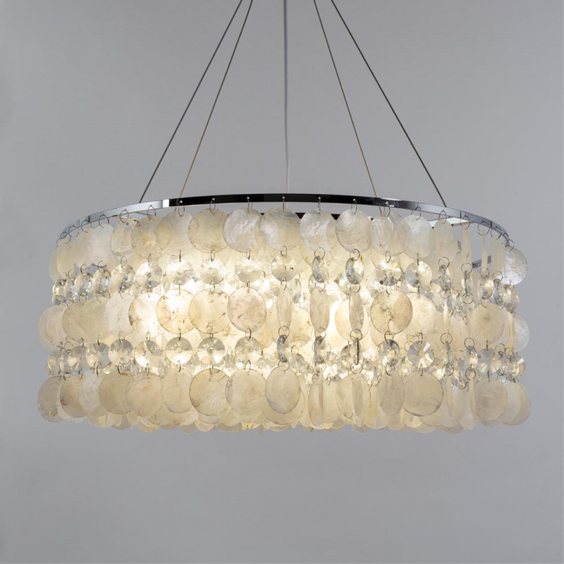 Светильник с ракушками 60 см, Arte Lamp PIPIRIMA A4041SP-8CC, хром