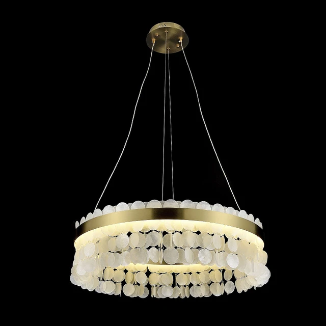 Подвесная люстра 70 см, 164W, 3000-6000K, Gerhort B11189/1BRS+WT LED, бронза