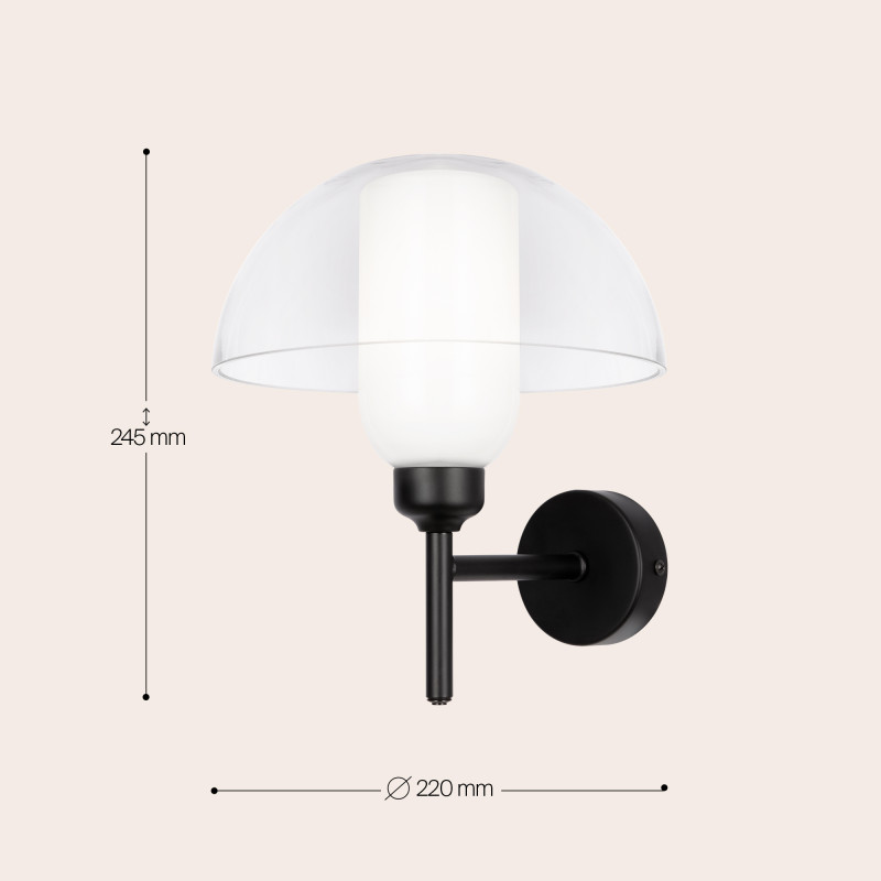Бра 24*22 см, E14 1 40W, К, Черный Maytoni Memory MOD177WL-01B