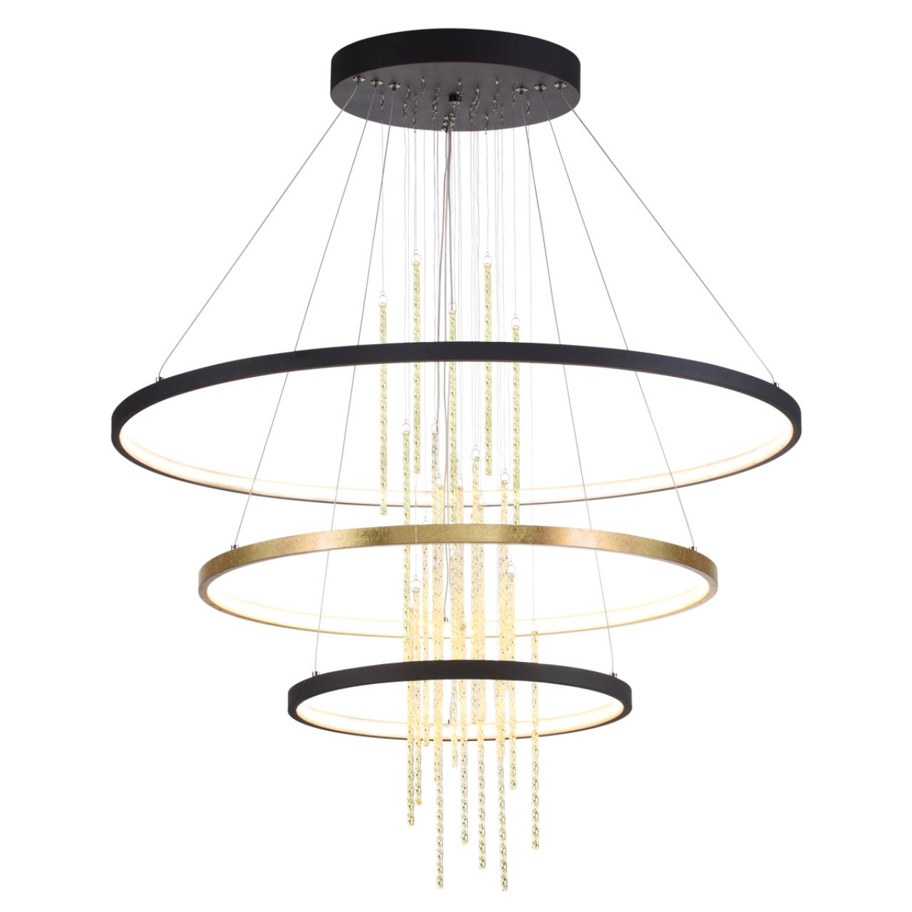 Светильник 81 см, 113W, 4000K Odeon Light Monica 3901/99L, черный-золото