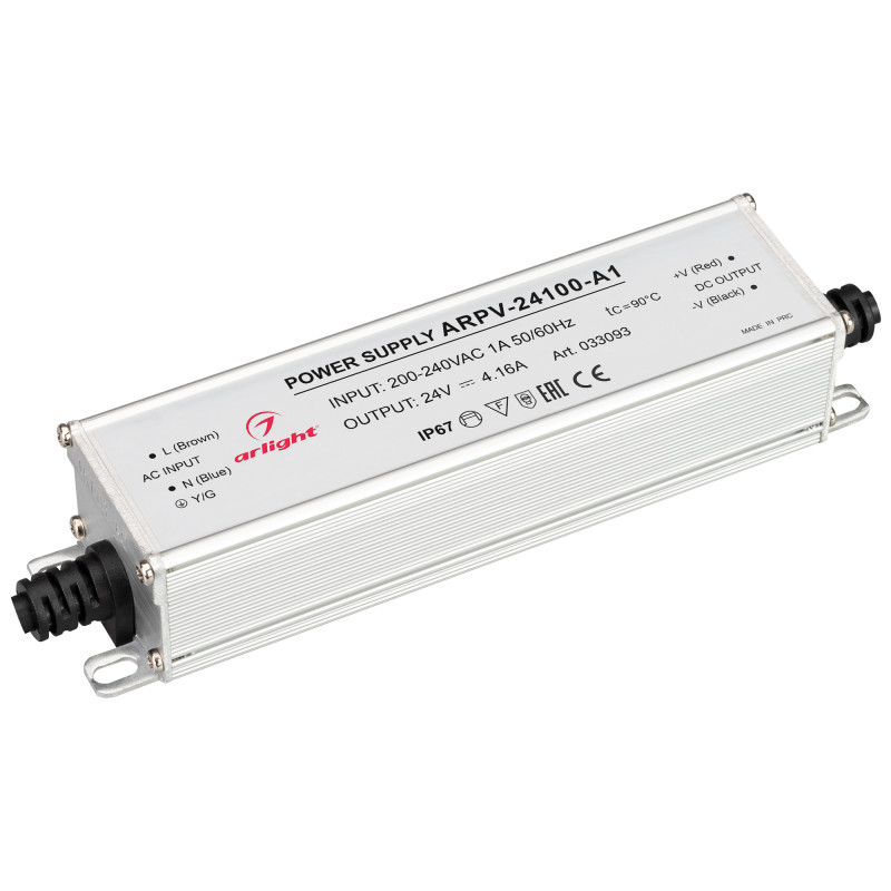 Блок питания для светодиодной ленты Arlight 033093 15,2*3,75*3,1 см.