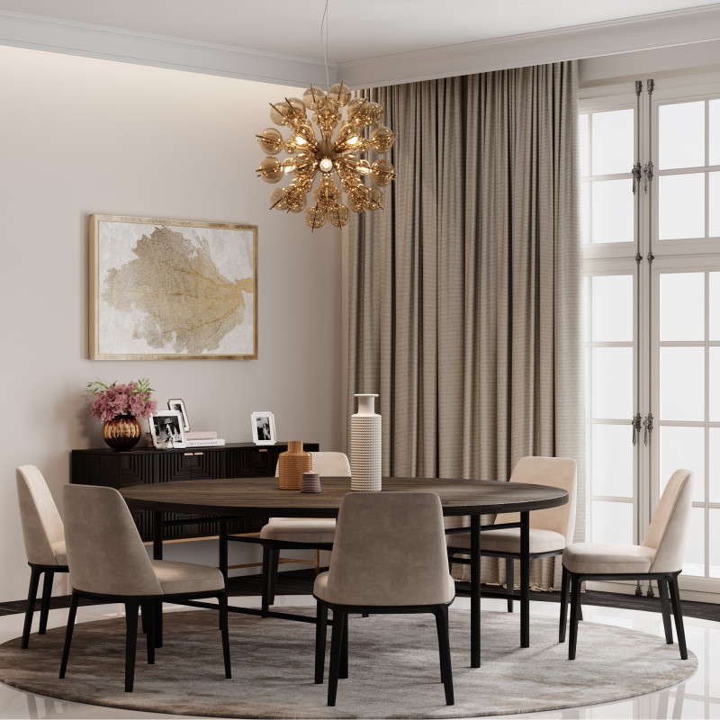 Подвесная люстра Maytoni Bolla MOD133PL-08BS, диаметр 64 см, латунь