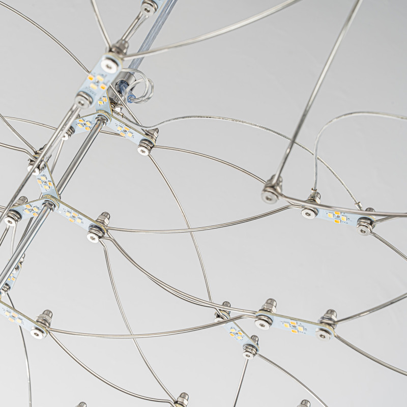 Подвесная люстра 58,5*219 см, 1*LED, 23W, 3000-6000К, Favourite Thinner 4305-6P хром