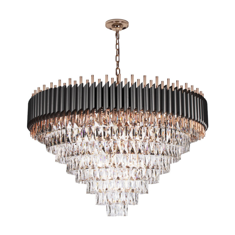 Подвесной светильник *100*87 см, 21*E14*40W, Loft It Eclair 10206/1000, Черный, медный, прозрачный