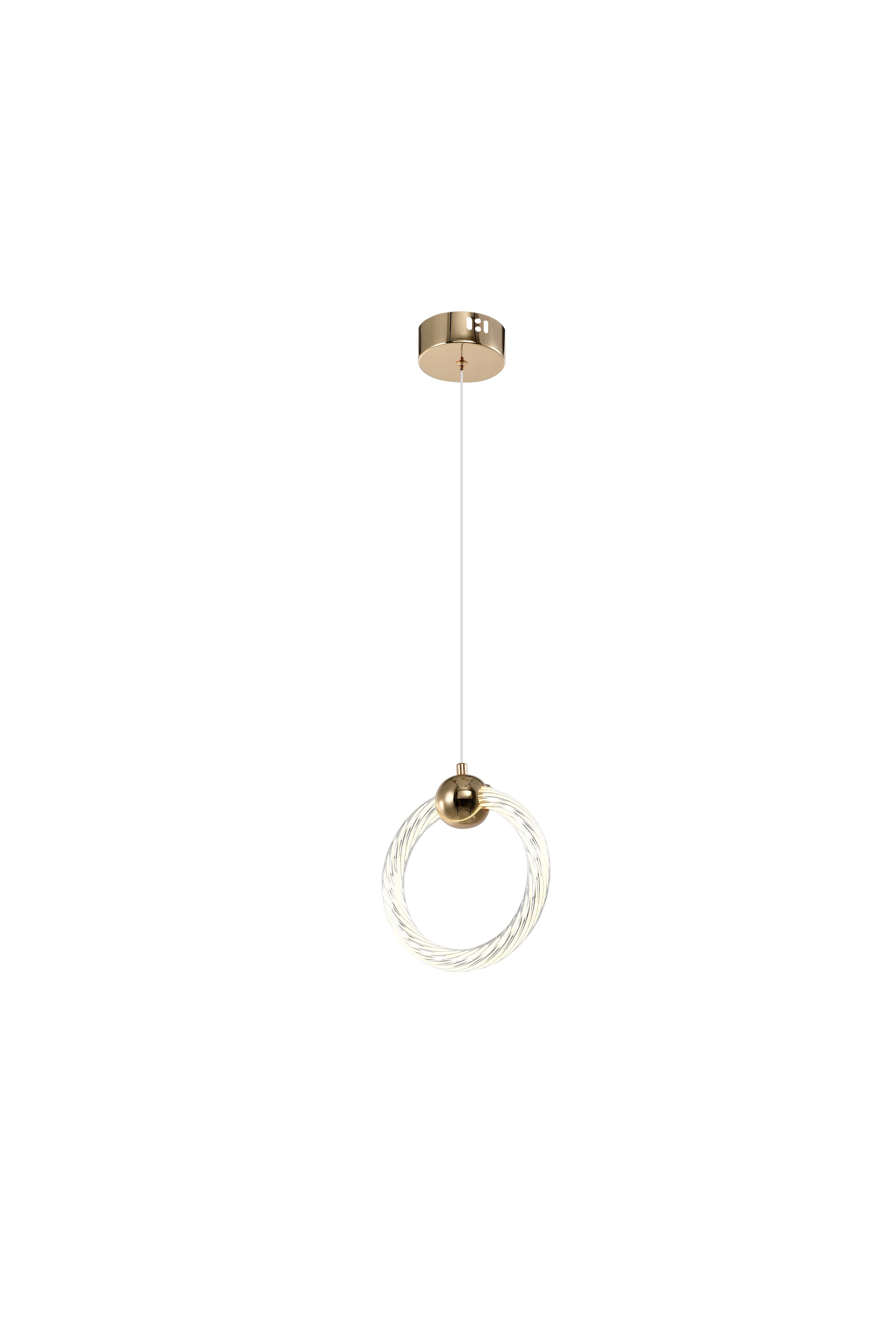 Светильник подвесной 70/50/30 см, LED 17W 4000K золото Zortes Auralia ZRS.57790.17