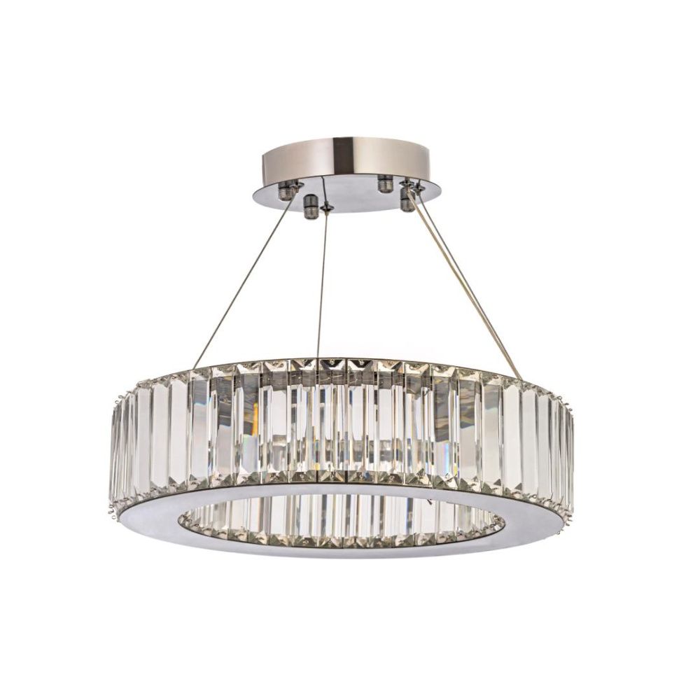 Люстра подвесная *40* см, Led лента*LED*18W, 3000/4500/6000 K, Arti Lampadari Anzio Anzio L 1.5.40.100 N, никель