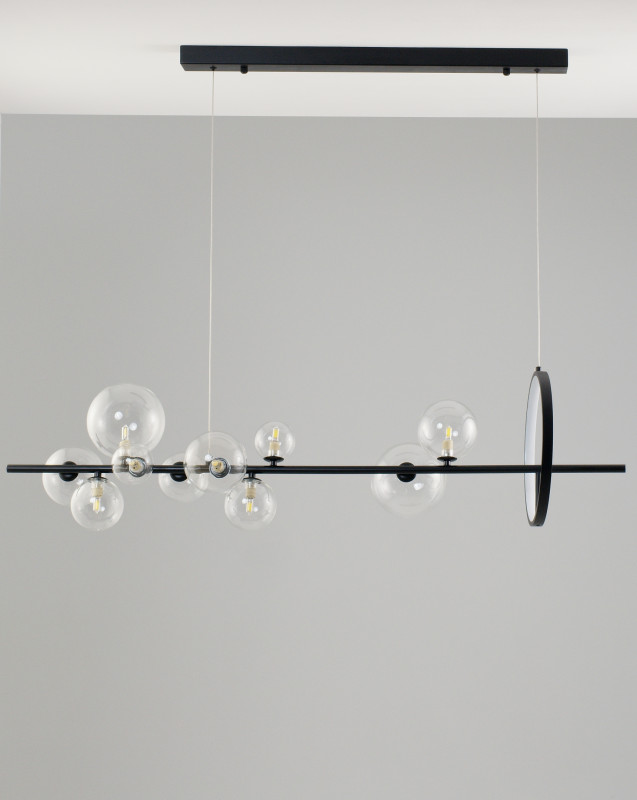 Подвесная люстра 30*120 см, G9 400 W, Moderli Dakisa V10300-10P Черный