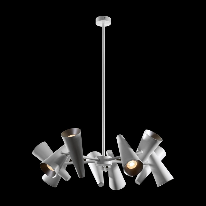 Подвесная люстра Maytoni Giro MOD095PL-10W, диаметр 69 см, белый
