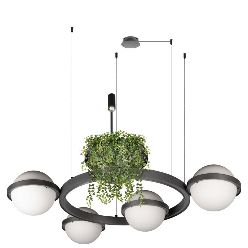 Светильник 103 см, 99W, 3000K, Loft It Jardin 10121/4 Dark grey, черный-антрацит