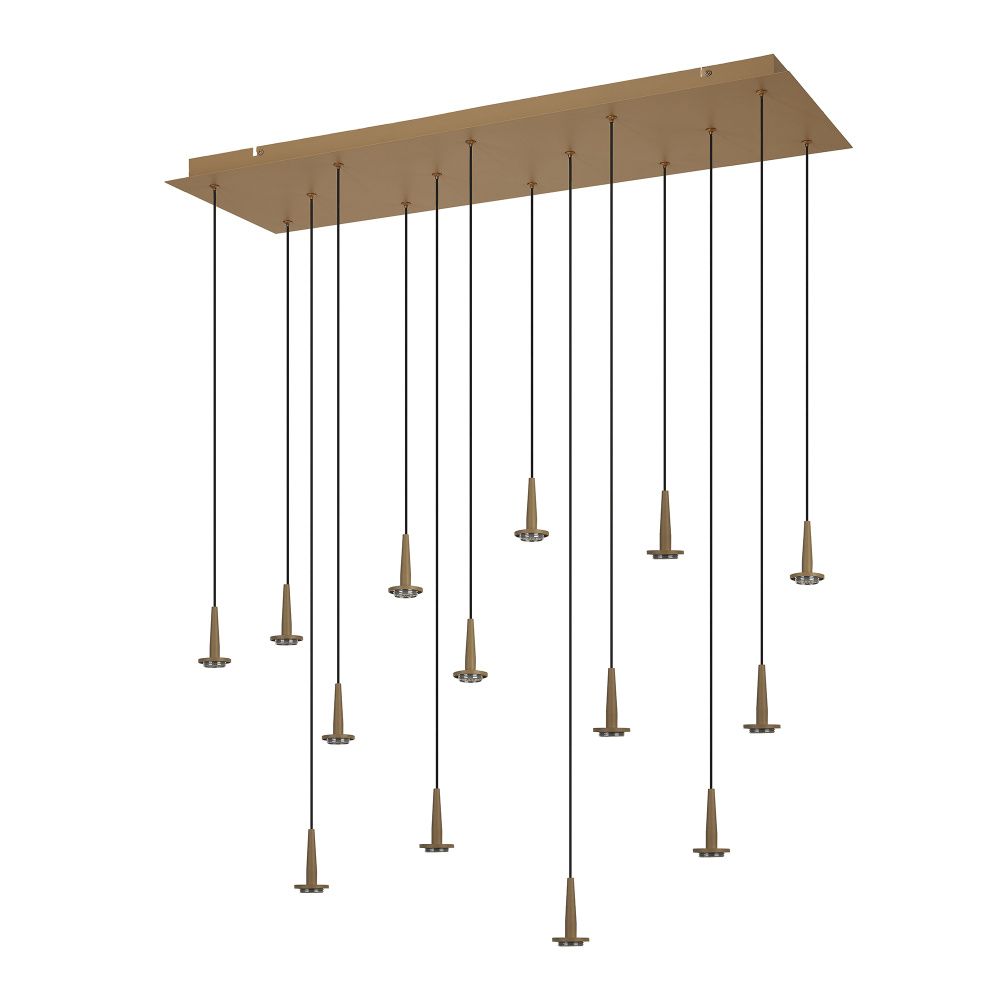 Люстра подвесная 90*30*-200 см, 14*LED*5W, 3000K, Mantra Andromeda MAN8936, золотой