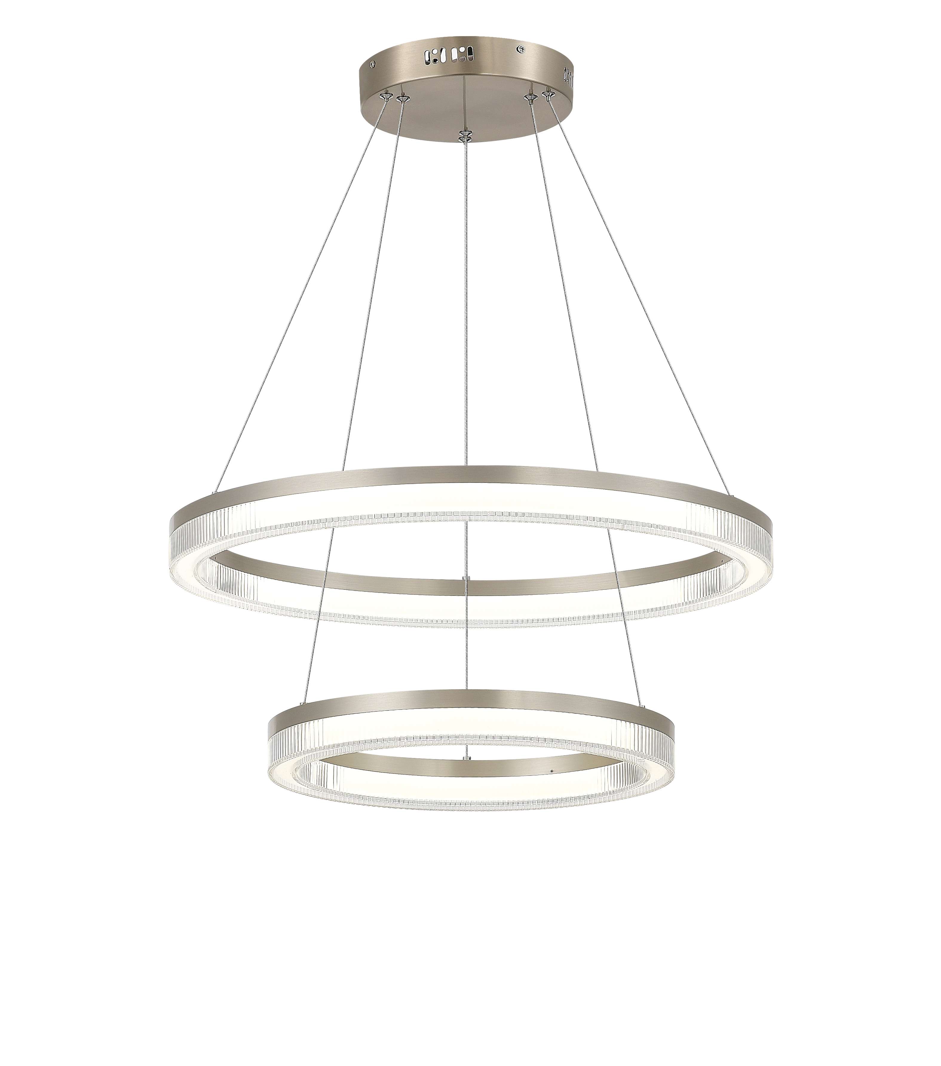 Люстра 400-600, LED, 50W 4000K NewRgy LED 2832-DW-4+6 SILVER, SILVER