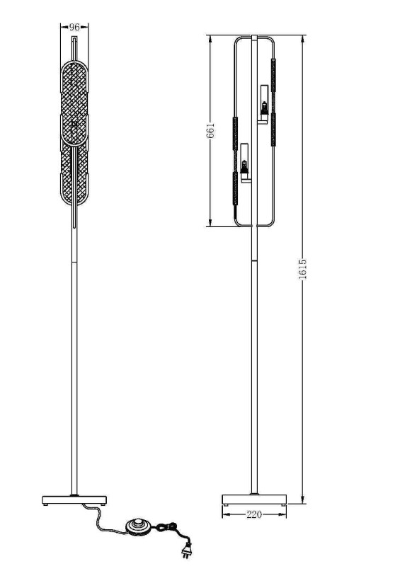 Торшер 160 см, Maytoni Marmo MOD099FL-02G, золото
