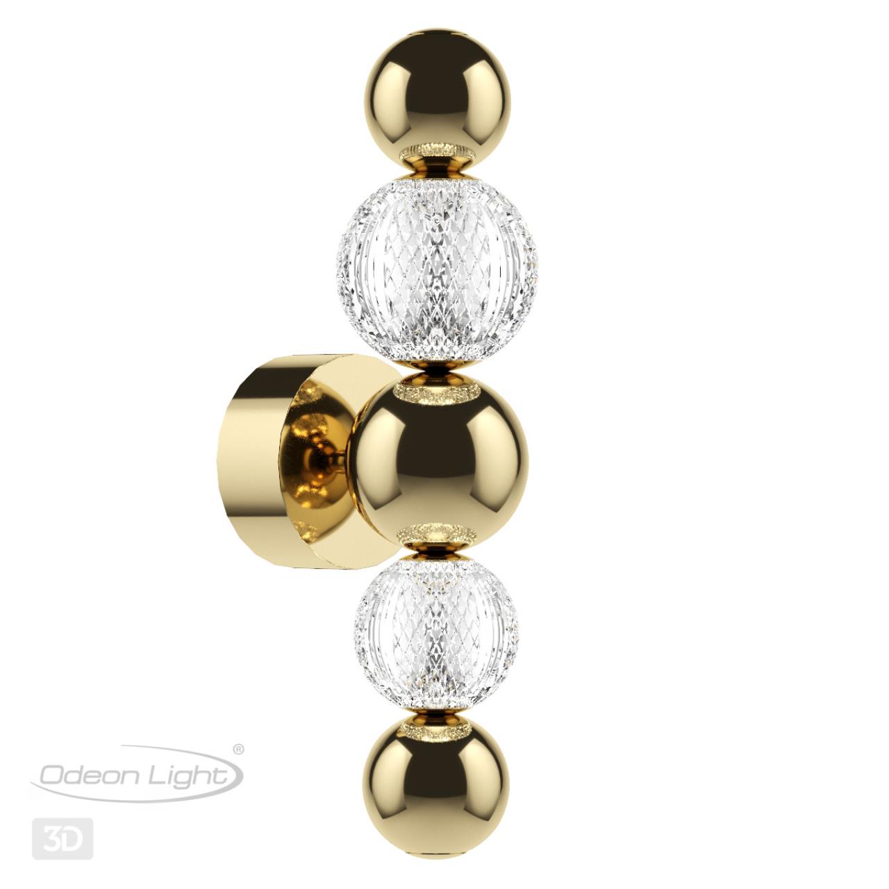 Светодиодный светильник 45 см, 7W, 4000K, Odeon Light CRYSTAL 5008/7WL, золото