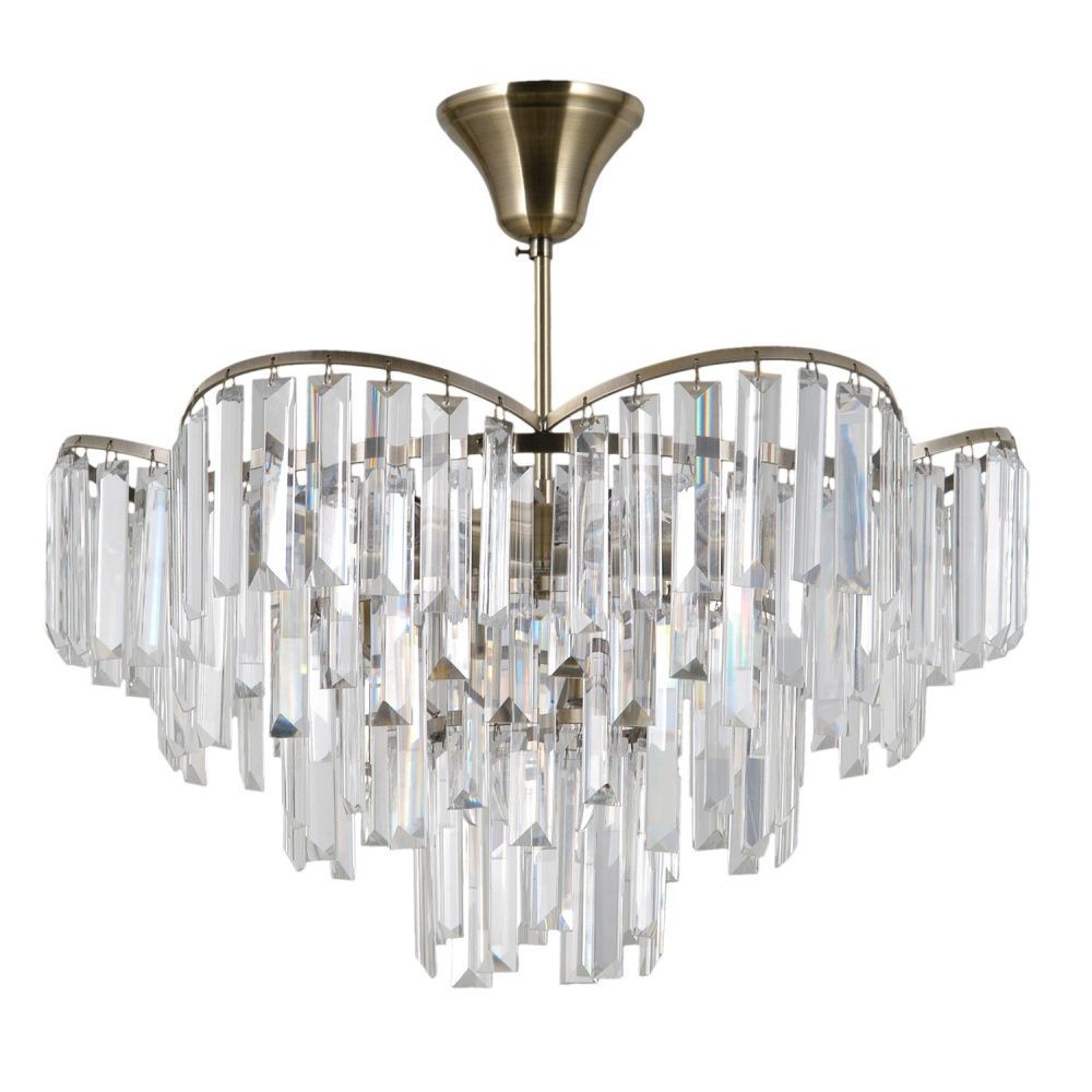 Люстра 50*50*46 см, 8*E14 Gerhort G22028/8AB+CL, Античная бронза