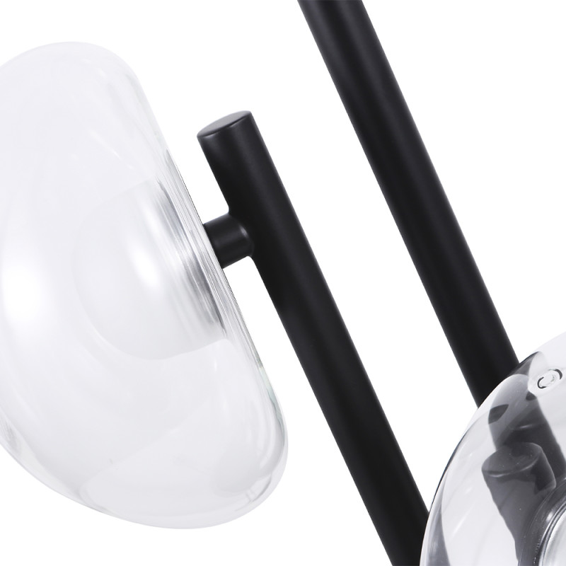 Настольная лампа 48 см, 9W LED, 3000K, Crystal Lux BOSQUE LG3 BLACK/TRANSPARENT, черный
