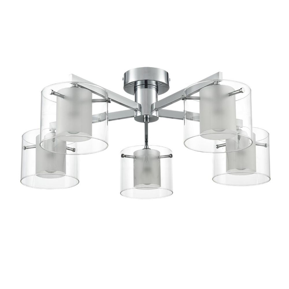 Люстра потолочная *69*-25 см, 5*E14*40W, Lumion VERDI 8261/5C, хром, прозрачный