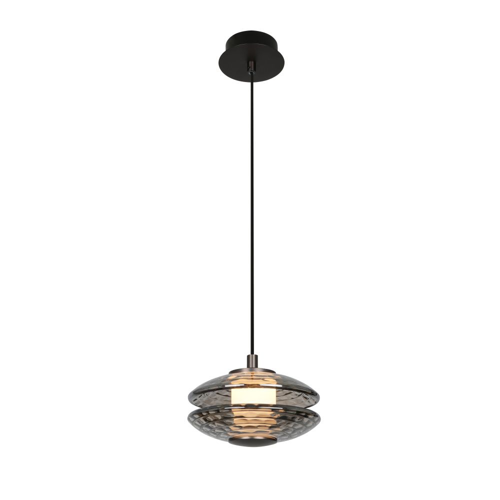 Подвес 15*24,5-144,5 см, 1*LED, 6W, 4000K, Favourite Claros 4642-1P, черный матовый
